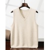 image:imageCOOFANDY Mens Sweater Vest Wool Blended Casual Sleeveless Knit PulloverWhite