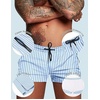 image:imageCOOFANDY Mens Swim Trunk Quick Dry Swimwear Mesh Lining Bathing SuitBlue White Stripe