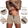 image:imageCOOFANDY Mens Swim Trunk Quick Dry Swimwear Mesh Lining Bathing SuitKhaki