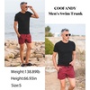 image:imageCOOFANDY Mens Swim Trunk Quick Dry Swimwear Mesh Lining Bathing SuitRed and Black