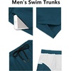 image:imageCOOFANDY Mens Swim Trunks Quick Dry Board Shorts Swimwear Bathing SuitB Peacock Blue