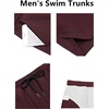 image:imageCOOFANDY Mens Swim Trunks Quick Dry Board Shorts Swimwear Bathing SuitDark Red