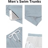 image:imageCOOFANDY Mens Swim Trunks Quick Dry Board Shorts Swimwear Bathing SuitP Blue Combo