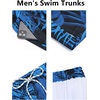 image:imageCOOFANDY Mens Swim Trunks Quick Dry Board Shorts Swimwear Bathing SuitP Blue Leaves
