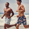 image:imageCOOFANDY Mens Swim Trunks Quick Dry Board Shorts Swimwear Bathing SuitP Grey Blue Plam Leaf