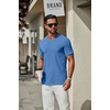 image:imageCOOFANDY Mens T Shirts Short Sleeve Classic V Neck Casual Summer Basic TeeBlue