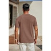 image:imageCOOFANDY Mens T Shirts Short Sleeve Classic V Neck Casual Summer Basic TeeBrown