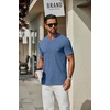 image:imageCOOFANDY Mens T Shirts Short Sleeve Classic V Neck Casual Summer Basic TeeDark Blue