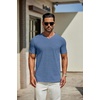 image:imageCOOFANDY Mens T Shirts Short Sleeve Classic V Neck Casual Summer Basic TeeDark Blue