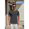 image:imageCOOFANDY Mens T Shirts Short Sleeve Classic V Neck Casual Summer Basic TeeDark Grey