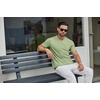 image:imageCOOFANDY Mens T Shirts Short Sleeve Classic V Neck Casual Summer Basic TeeLight Green