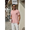 image:imageCOOFANDY Mens T Shirts Short Sleeve Classic V Neck Casual Summer Basic TeePink
