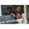 image:imageCOOFANDY Mens T Shirts Short Sleeve Classic V Neck Casual Summer Basic TeeYblack American Flag