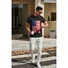 image:imageCOOFANDY Mens T Shirts Short Sleeve Classic V Neck Casual Summer Basic TeeYblack American Flag