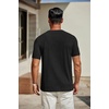 image:imageCOOFANDY Mens T Shirts Short Sleeve Classic V Neck Casual Summer Basic TeeYblack Independence Flag