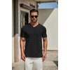 image:imageCOOFANDY Mens T Shirts Short Sleeve Classic V Neck Casual Summer Basic TeeYblackBlackBlack3 Pack