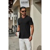 image:imageCOOFANDY Mens T Shirts Short Sleeve Classic V Neck Casual Summer Basic TeeYblackBlackBlack3 Pack