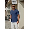 image:imageCOOFANDY Mens T Shirts Short Sleeve Classic V Neck Casual Summer Basic TeeYblackWhiteNavy Blue3 Pack