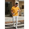 image:imageCOOFANDY Mens T Shirts Short Sleeve Classic V Neck Casual Summer Basic TeeYellow