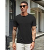 image:imageCOOFANDY Mens T Shirts Short Sleeve Soft Crew Neck Casual Basic Tee ShirtsW BlackBlack 2 Pack