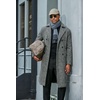 image:imageCOOFANDY Mens Trench Coat Double Breasted Long Pea Coat OvercoatBlack Plaid