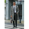 image:imageCOOFANDY Mens Trench Coat Double Breasted Long Pea Coat OvercoatBlack Plaid