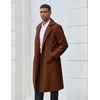 image:imageCOOFANDY Mens Trench Coat Double Breasted Long Pea Coat OvercoatBrown