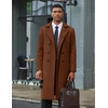 image:imageCOOFANDY Mens Trench Coat Double Breasted Long Pea Coat OvercoatBrown