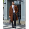 image:imageCOOFANDY Mens Trench Coat Double Breasted Long Pea Coat OvercoatBrown