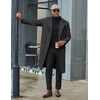 image:imageCOOFANDY Mens Trench Coat Double Breasted Long Pea Coat OvercoatDark Grey