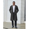 image:imageCOOFANDY Mens Trench Coat Double Breasted Long Pea Coat OvercoatDark Grey