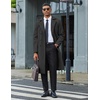 image:imageCOOFANDY Mens Trench Coat Double Breasted Long Pea Coat OvercoatDark Grey