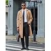 image:imageCOOFANDY Mens Trench Coat Double Breasted Long Pea Coat OvercoatKhaki