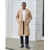 image:imageCOOFANDY Mens Trench Coat Double Breasted Long Pea Coat OvercoatKhaki