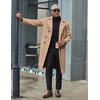 image:imageCOOFANDY Mens Trench Coat Double Breasted Long Pea Coat OvercoatKhaki