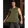 image:imageCOOFANDY Mens Workout Tank Tops Cotton 3 Pack Soft Gym Muscle Shirt Sleeveless Classic T ShirtsArmy Green