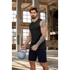 image:imageCOOFANDY Mens Workout Tank Tops Cotton 3 Pack Soft Gym Muscle Shirt Sleeveless Classic T ShirtsBlack