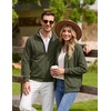 image:imageCOOFANDY Mens Zip Up Fleece Lined Sweatshirts Lightweight Sweater JacketsArmy Green