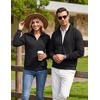 image:imageCOOFANDY Mens Zip Up Fleece Lined Sweatshirts Lightweight Sweater JacketsBlack