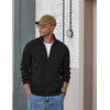 image:imageCOOFANDY Mens Zip Up Fleece Lined Sweatshirts Lightweight Sweater JacketsBlack