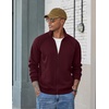 image:imageCOOFANDY Mens Zip Up Fleece Lined Sweatshirts Lightweight Sweater JacketsBurgundy