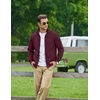 image:imageCOOFANDY Mens Zip Up Fleece Lined Sweatshirts Lightweight Sweater JacketsBurgundy