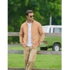 image:imageCOOFANDY Mens Zip Up Fleece Lined Sweatshirts Lightweight Sweater JacketsCamel