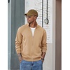 image:imageCOOFANDY Mens Zip Up Fleece Lined Sweatshirts Lightweight Sweater JacketsCamel