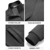 image:imageCOOFANDY Mens Zip Up Fleece Lined Sweatshirts Lightweight Sweater JacketsDark Gray