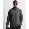 image:imageCOOFANDY Mens Zip Up Fleece Lined Sweatshirts Lightweight Sweater JacketsDark Gray