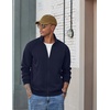 image:imageCOOFANDY Mens Zip Up Fleece Lined Sweatshirts Lightweight Sweater JacketsDark Navy