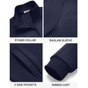 image:imageCOOFANDY Mens Zip Up Fleece Lined Sweatshirts Lightweight Sweater JacketsDark Navy