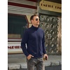 image:imageCOOFANDY Mens Zip Up Fleece Lined Sweatshirts Lightweight Sweater JacketsDark Navy