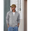 image:imageCOOFANDY Mens Zip Up Fleece Lined Sweatshirts Lightweight Sweater JacketsLight Gray